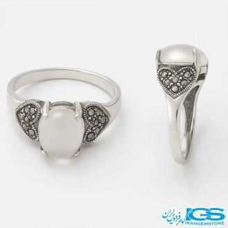 انگشتر نقره سنگ مون استون