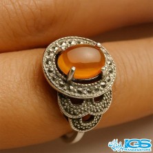 انگشتر نقره کارنلین عقیق