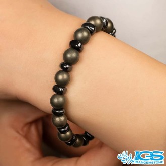 دستبند پیریت و سنگ حدید کشی