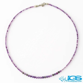 گردنبند سنگ آمیتیست تراش جواهری – نماد آرامش و محافظت