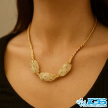 گردنبند سیترین مکرومه بافی