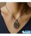 گردنبند جاسپر بافت مکرومه