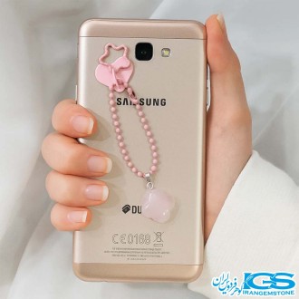 جاسویچی آویز موبایل سنگ رزکوارتز