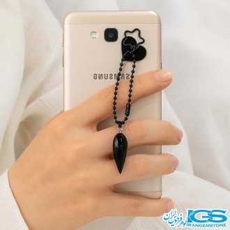 جاسویچی آویز موبایل سنگ اونیکس