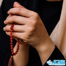 تسبیح سنگ کارنلین 33 تایی