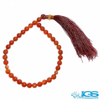 تسبیح سنگ کارنلین 33 تایی