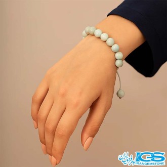 دستبند مکرومه بافی آمازونیت اصل | آرامش، خلاقیت و تعادل انرژی