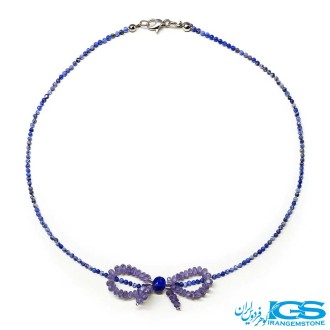 گردنبند لاجورد جواهری اصل و سنگ کیانیت جواهری  آرامش‌بخش