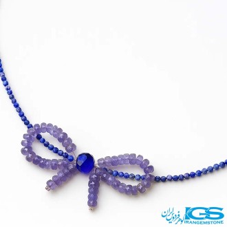 گردنبند لاجورد جواهری اصل و سنگ کیانیت جواهری  آرامش‌بخش