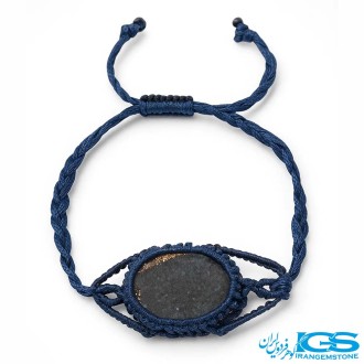 دستبند کوارتزدودی مکرومه بافی