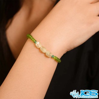 دستبند زبرجد جواهری با پرهنیت