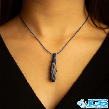 گردنبند تورمالین سیاه مکرومه بافی