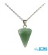 گردنبند منشور شاقول آونتورین سبز بدون زنجیر