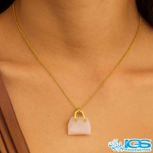 گردنبند رزکوارتز کیف بدون زنجیر