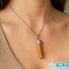 گردنبند سنگ اوناکیت مدل منشور بدون زنجیر