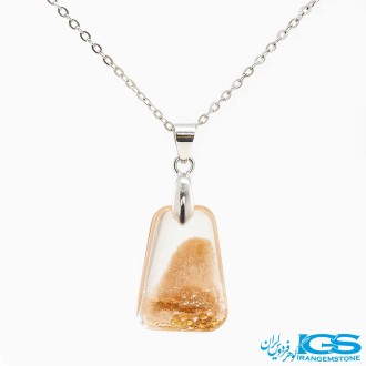 گردنبند سنگ کریستال کوارتز فانتوم