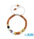 دستبند هفت چاکرا عقیق سرخ با بودا