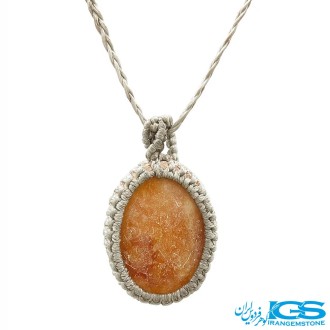 گردنبند جاسپر بافت مکرومه