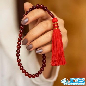 تسبیح سنگ کارنلین 33 تایی