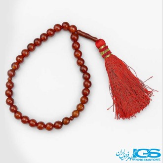 تسبیح سنگ کارنلین 33 تایی