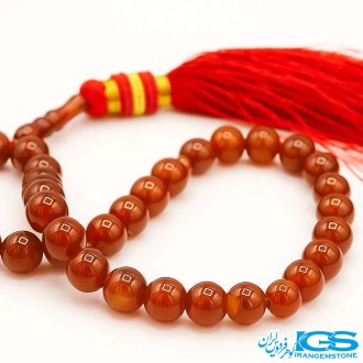 تسبیح سنگ کارنلین 33 تایی