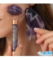 پک ماساژ صورت آمیتیست | رولر و گواشا سنگ طبیعی آرامش‌بخش