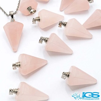 گردنبند پاندول رزکوارتز بدون زنجیر