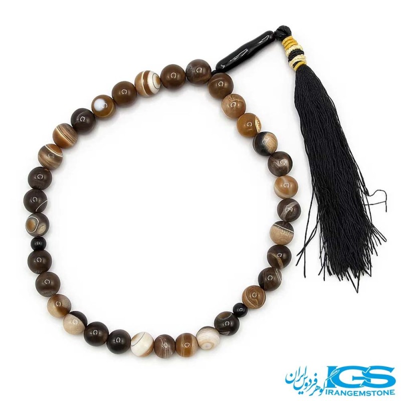 تسبیح عقیق باباقوری اصل افغان ۳۳ تایی