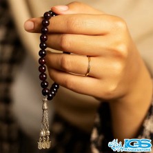 تسبیح گارنت سرخ 33 دانه‌ای | سنگ لعل سرخ، نماد عشق و آرامش