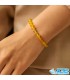 دستبند عقیق زرد مکرومه بافی