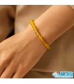 دستبند عقیق زرد مکرومه بافی