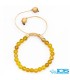 دستبند عقیق زرد مکرومه بافی