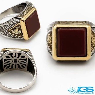 انگشتر نقره کارنلین عقیق