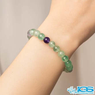 دستبند فلوریت رنگین کمان کشی | زیبایی، آرامش و انرژی مثبت