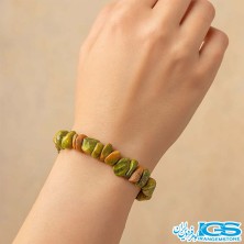 دستبند سنگ اوناکیت راف چیپسی مکرومه بافی