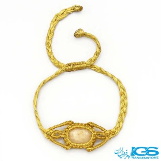 دستبند عقیق مکرومه بافی