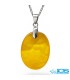 گردنبند عقیق زرد شرف الشمس با زنجیر استیل