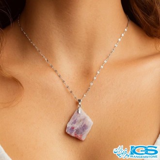 گردنبند یاقوت سرخ راف بدون زنجیر