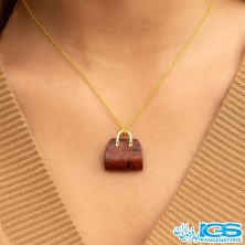 گردنبند جاسپر بافت مکرومه