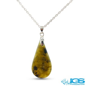 گردنبند لابرادوریت با زنجیر استیل