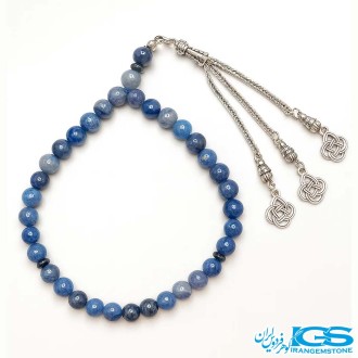 تسبیح عقیق آبی 33 دانه