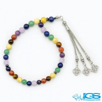 تسبیح هفت چاکرا ۳۳ دانه‌ای اصل | مدیتیشن و ذکر