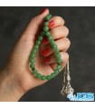 تسبیح آونتورین سبز ۳۳ دانه | سنگ آرامش قلب