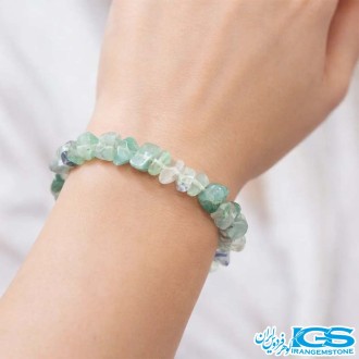 دستبند فلوریت رنگین کمان  چیپسی مکرومه بافی| زیبایی، آرامش و انرژی مثبت