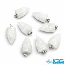 گردنبند سنگ کریستال کوارتز  مخروطی با زنجیر
