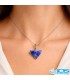 گردنبند شاقول لاجورد با زنجیر استیل | سنگی آرامش‌بخش