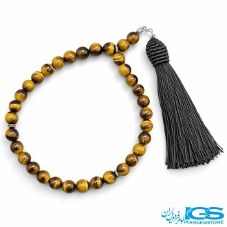 تسبیح 33 تایی سنگ چشم ببر اصل | زیبا، انرژی‌بخش و معنوی