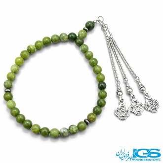 تسبیح یشم سبز اصل افغانستان 33 تایی