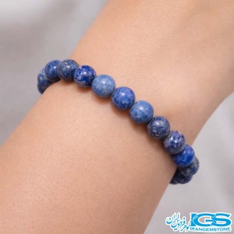 دستبند لاجورد کشی اصل | سنگ آرامش و خرد