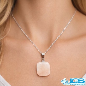 گردنبند رزکوارتز بدون زنجیر